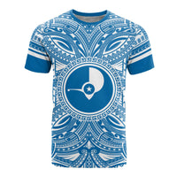 Yap T Shirt Yap Coat of Arms Polynesian Flag Color Unisex Blue - Polynesian Pride