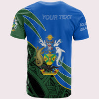 Solomon Islands T Shirt Custom Symmetrical Lines - Polynesian Pride