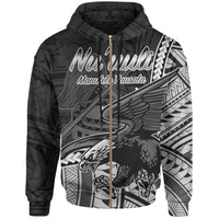 American Samoa Zip Hoodie Nuuuli Polynesian Patterns Unisex Black - Polynesian Pride