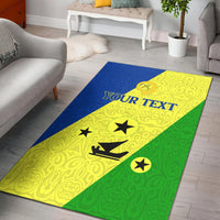 (Custom Personalised) Vanuatu Malampa Province Area Rug - Flag Style - LT12 Blue - Polynesian Pride
