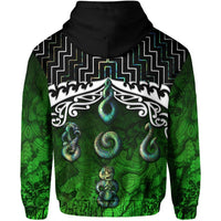 New Zealand Maori Zip up Hoodie, Poutama Maori Symbols Zipper Hoodie - Polynesian Pride