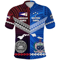 American Samoa Western Samoa Polo Shirt Together LT8 Blue - Polynesian Pride