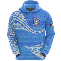Custom Apifoou College Tonga Hoodie Unique Version Blue, Custom Text and Number - Polynesian Pride