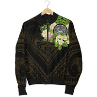 American Samoa Men's Bomber Jacket - Polynesian Gold Patterns Collection - Polynesian Pride