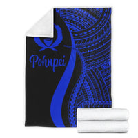Pohnpei Premium Blanket - Blue Polynesian Tentacle Tribal Pattern - Polynesian Pride