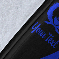 Pohnpei Custom Personalised Premium Blanket - Blue Polynesian Tentacle Tribal Pattern - Polynesian Pride