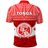 Tonga Rugby Mate Maa Tonga Tapa Pattern Polo Shirt LT2 - Polynesian Pride
