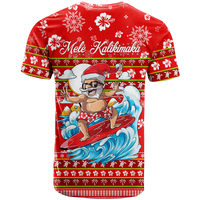 Hawaii Christmas Santas Surf Mele Kalikimaka T Shirt LT2 - Polynesian Pride