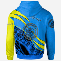 Palau Zip Hoodie Symmetrical Lines - Polynesian Pride