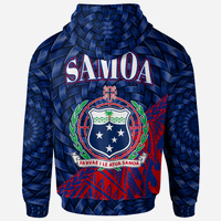 Samoa Zip Hoodie Faleula Polynesian Patterns With Bamboo - Polynesian Pride