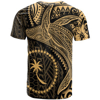 Chuuk T Shirt Humpback Whale & Coat of Arms Gold - Polynesian Pride