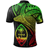 Guam Polo Shirt Humpback Whale and Coat of Arms Reggae - Polynesian Pride
