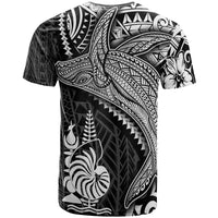 New Caledonia T Shirt Humpback Whale & Coat of Arms White - Polynesian Pride