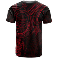 Palau Custom T shirt Red Turtle - Polynesian Pride