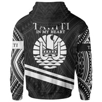 Tahiti Zip Hoodie In My Heart Style Polynesian Patterns - Polynesian Pride