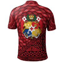 Tonga Polo Shirt Vaini Tapa Patterns With Bamboo - Polynesian Pride