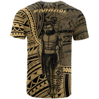 Pohnpei State T Shirt Seal Of Pohnpei State Polynesian Gold Patterns - Polynesian Pride