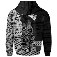 New Caledonia Islands Zip Hoodie Canala Seal of New Caledonia Polynesian Patterns - Polynesian Pride
