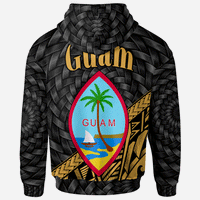 Guam Hoodie Gold Tapa Patterns With Bamboo - Polynesian Pride