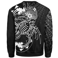 Tonga Sweatshirt - Turtle With Polynesian Waves - Polynesian Pride
