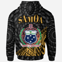 Samoa Hoodie Gold Polynesian Patterns With Bamboo - Polynesian Pride