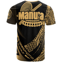 American Samoa T Shirt Manua Olosega Polynesian Gold Patterns Sport Style - Polynesian Pride