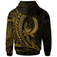 Pohnpei State Zip Hoodie Gold Wings Style - Polynesian Pride