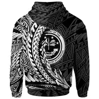 Federated States of Micronesia Zip Hoodie White Wings Style - Polynesian Pride