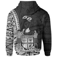 Fiji Zip Hoodie Ba Seal of Fiji Polynesian Patterns - Polynesian Pride