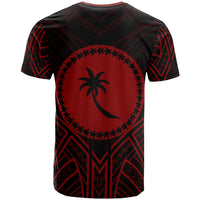 Chuuk State T Shirt Chuuk State Seal Tribal Red Color Patterns - Polynesian Pride