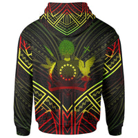 Cook Islands Zip Hoodie Cook Islands Seal Reggae Tribal Patterns - Polynesian Pride