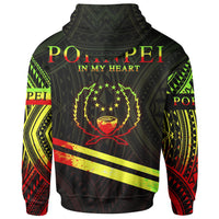 Pohnpei State Hoodie In My Heart Style Reggae Polynesian Patterns - Polynesian Pride