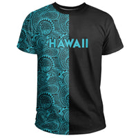 Hawaiian Polynesian Pele Kanaka T shirt The Half Blue - Polynesian Pride
