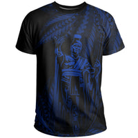 Hawaii King Polynesian T Shirt Durk Style Blue - Polynesian Pride