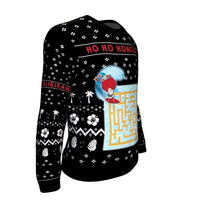 Hawaii Ugly Christmas Santa Claus Sweatshirt - Maze Game Style - Polynesian Pride