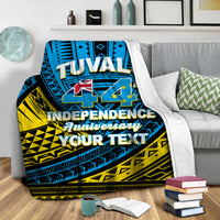 (Custom Personalised) Tuvalu Blanket 44th Independence Anniversary - Tribal Pattern - LT12 - Polynesian Pride