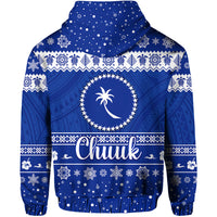 FSM Chuuk Christmas Zip Hoodie Simple Style LT8 - Polynesian Pride