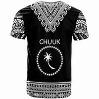 Chuuk Custom T Shirt Tooth Shaped Necklace Pattern - Polynesian Pride