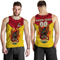 (Custom Personalised) Papua New Guinea Rugby Kumul Pride Men Tank Top - LT2 YELLOW - Polynesian Pride