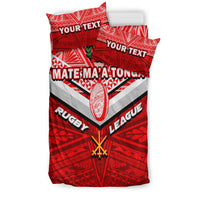 (Custom Personalised) Tonga Rugby Mate Ma'a Tonga Tapa Pattern Bedding Set - LT2 - Polynesian Pride