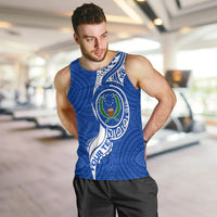 (Custom Personalised) Pohnpei Men Tank Top - Micronesia Pride Blue - LT12 - Polynesian Pride