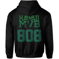 Volleyball Sport Kakau Hawaii Hoodie Black - Polynesian Pride