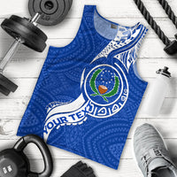 (Custom Personalised) Pohnpei Men Tank Top - Micronesia Pride Blue - LT12 - Polynesian Pride