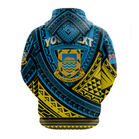 Custom Tuvalu Hoodie 44th Independence Anniversary Tribal Pattern LT12 - Polynesian Pride