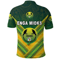 Papua New Guinea Enga Mioks Polo Shirt Rugby Original Style Green LT8 - Polynesian Pride