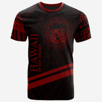 Hawaii T Shirt In My Heart Style Red Polynesian Patterns Unisex Black - Polynesian Pride