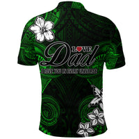 Custom Polynesian Fathers Day Polo Shirt I Love You In Every Universe Green LT8 - Polynesian Pride