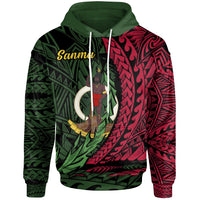 Vanuatu Hoodie Sanma Wings Style Unisex Black - Polynesian Pride