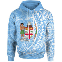 Fiji Hoodie Custom Wings Style Unisex Blue - Polynesian Pride