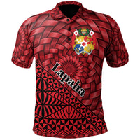 Tonga Polo Shirt Lapaha Tapa Patterns With Bamboo - Polynesian Pride